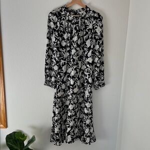 J. Crew Factory Floral Print Midi Dress